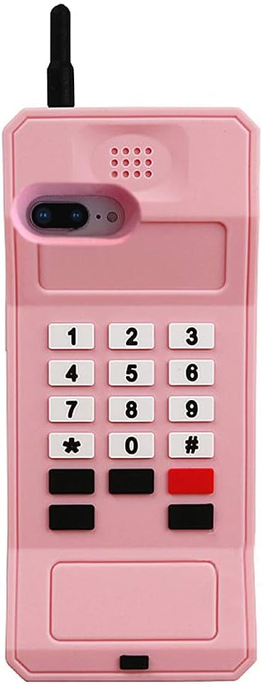 UnnFiko 3D Silicone Case Compatible with iPhone 7 Plus/iPhone 8 Plus, Retro Classic Creative Soft Rubber Bumper Cover Cool Fun Thick Protective St...