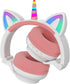 Unicorn Kids Headphones for Girls,Unicorn Bluetooth Headphones Foldable for Girls Toddlers Tablet/pad/Amazon fire,Light Up Kids Wireless Headphone...