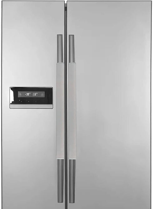 Refrigerator Door Handle Covers,Protector Decor for Kitchen Appliance.Keep Clean from Smudges, Food Stains.Handmade Perfect for Fridge,Ovens, Dishwashers (Grey)