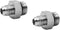 (2-PACK) 6400-06-08-O Hydraulic Hose Adapter Fitting 3/8" Male JIC 37° Flare (9/16"-18UNF) × 1/2" Male O-Ring Boss (3/4"-16UNF) SAE Straight Pipe ...