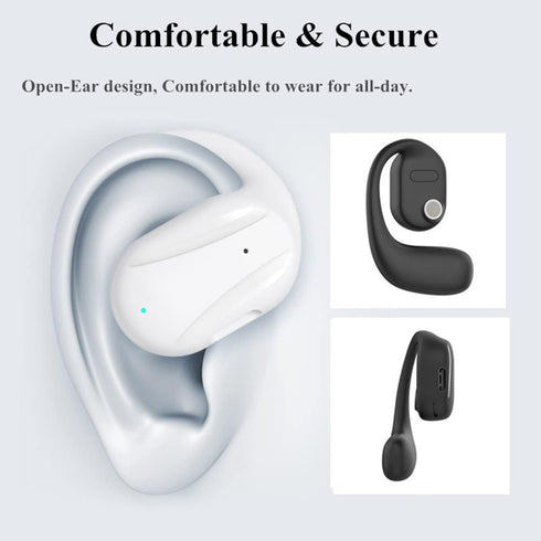 Open Ear Bluetooth Headphone Single on Ear Bluetooth Headset Wireless Earpiece with earhook sport business earphone Up to 15 hours Talk Time Left ...