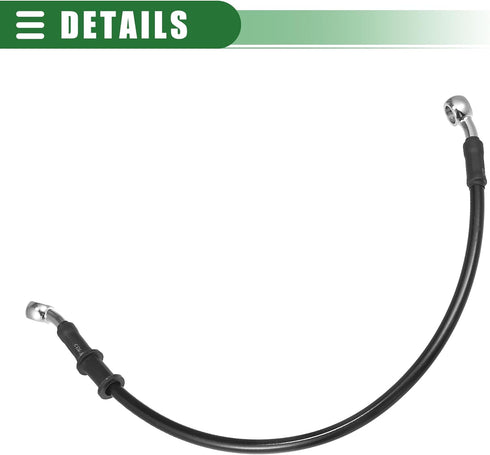 Motoforti Universal Brake Hose Motorcycle ATV Dirt Bike Motocross Braided Hydraulic Brake Line Oil Hose Pipeline, 40cm, Durable, Metal, Black Silv...