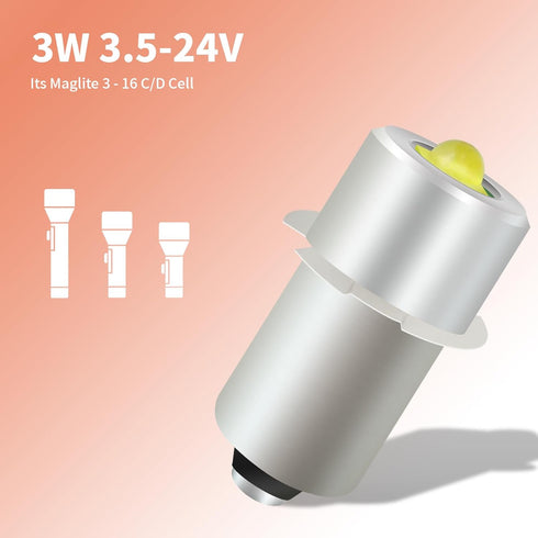 LED Upgrade Flashlight Bulb DC4-24V 3V-6V 4.5v 6V 12V 18V 3W P13.5S Led Conversion kit for Ryobi Milwaukee Craftsman Lamp Upgrade LED Bulb Replace...