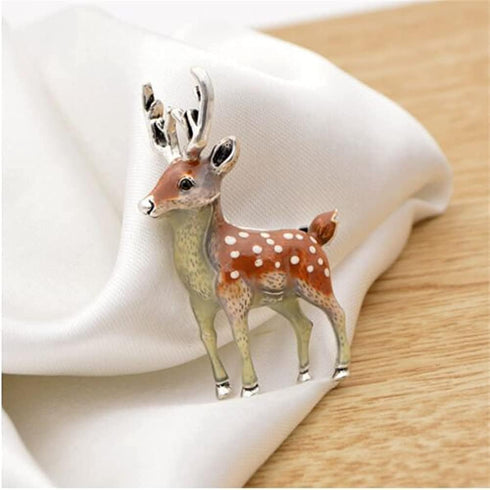 Deer Brooch Pin Retro Animal Brooch Pin Clothing Hat Dress Accessories for Girl Woman Cute Beautiful Animal Pin Winter Jewelry Coat Accessories Bi...