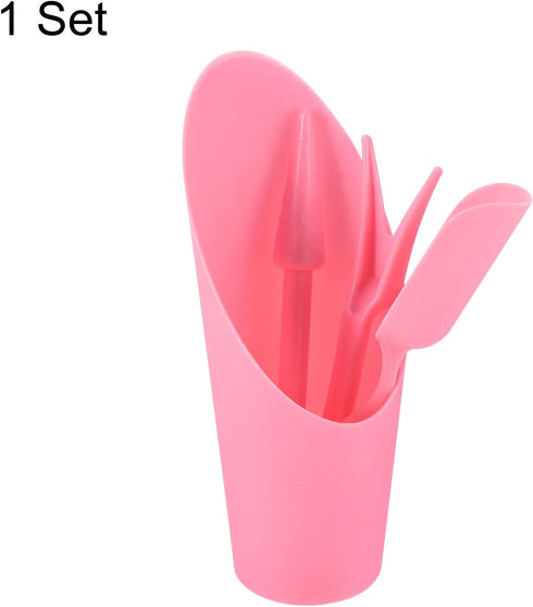 MECCANIXITY Garden Shovel Hand Tools Transplanting Succulent Cultivation Digging Scoops Kits, Pink...