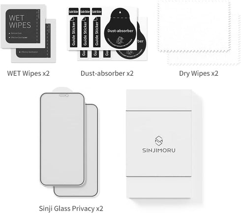 Sinjimoru Privacy Screen Protector, Anti-Spy & Case Friendly Screen Protector Compatible with iPhone 15 series. Sinji Glass Privacy for iPhone 15 ...