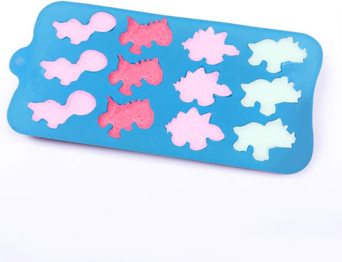 YuCool 3 Pack Dinosaur Chocolate Mold, Mini Dinosaur Silicone Gummy molds with 12-Cavity for Candy Chocolate Ice Cube-Purple,Blue, Green...