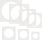 14 Pieces Large Stencil for Painting on Wood Plastic 5 Point Stencil Template Paint Stencils for Fabric Walls Arts Paper Home Decoration (Circle)...