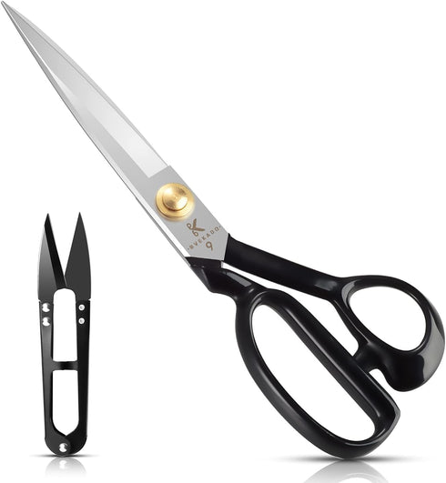BVEKADO Sewing Scissors 9 Inch, Fabric Dressmaker Scissors Heavy Duty Shears for Tailors Dressmaking, Professional for Upholstery Crafting-Cutting...