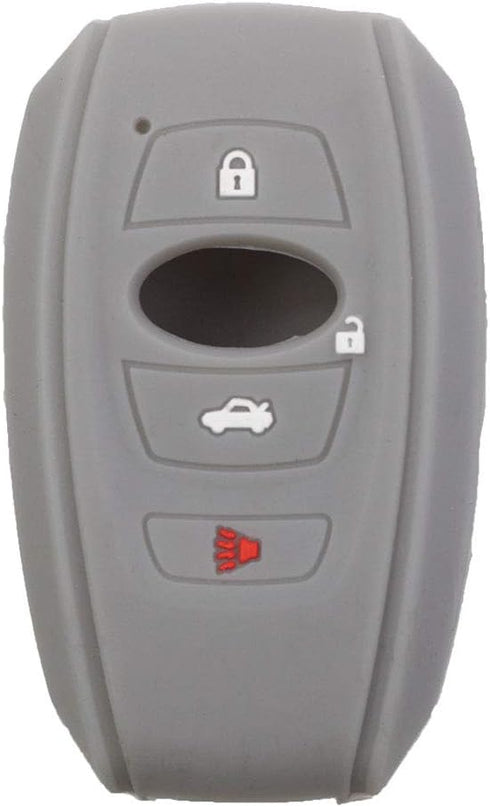 2Pcs Silicone Rubber 4 Buttons Smart Key Fob Skin Cover Case Protector Keyless Compatible with Subaru BRZ Forester Impreza STI WRX Crosstrek Ascen...