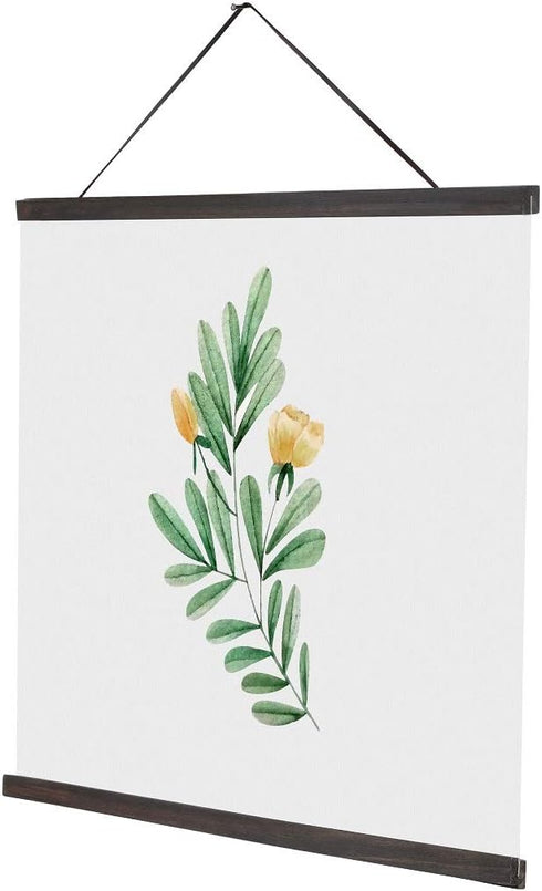 Magnetic Poster Hanger Frame - 24 inches Wooden Magnetic Poster Frame Hanger for Scratch Off Maps, Prints, Pictures, Photos, Canvas Artwork...