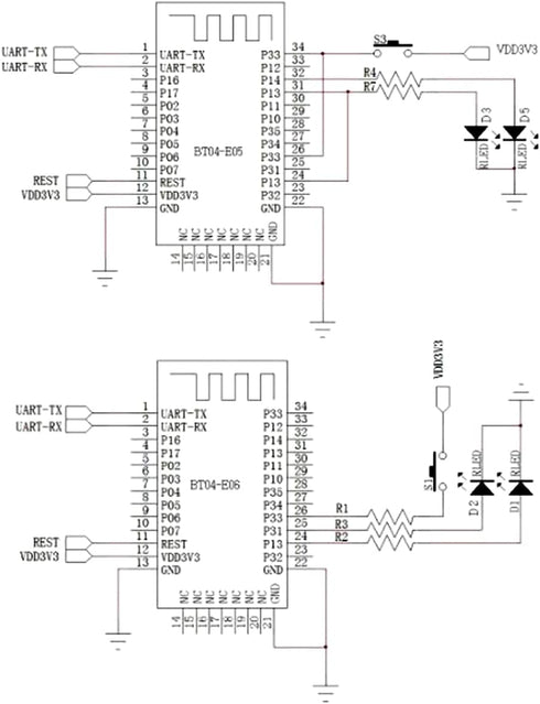 3Pcs HC-05 Wireless Bluetooth RF Transceiver Master Slave Integrated Bluetooth Module 6 Pin Wireless Serial Port Communication BT Module...