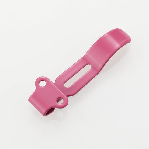 2 Packs Deep Carry Pocket Clips for Benchmade, Emerson, Protech and More, Pink Coating Stainless Steel Pocket Knife Clip Replacement with 4 Pieces...