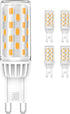 G9 LED Bulb Dimmable 4W, 40 Watt T4 G9 Halogen Equivalent, 3000K Soft Warm White, 120V Flicker Free, LED Bulbs Bi Pin Base Chandelier Lighting 450...