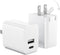 USB C Wall Charger Block 20W, 2-Pack Dual Port Wall Charger Adapter with Foldable Plug, Fast Charger for iPhone 15/15 Pro/14/14 Pro Max/13, Galaxy...