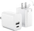 USB C Wall Charger Block 20W, 2-Pack Dual Port Wall Charger Adapter with Foldable Plug, Fast Charger for iPhone 15/15 Pro/14/14 Pro Max/13, Galaxy...