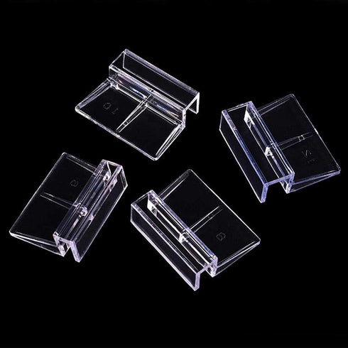 Teensery 8 Pcs Aquarium Glass Cover Clip Clear Acrylic Fish Tank Glass Cover Support Holder Aquarium Lid Clip Clamp for Rimless Aquariums (8 MM)...
