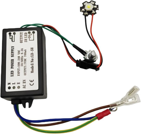 5W LED Light Microscope Power Supply Light Source for Microscope Repairing Built-in Dimming Power Module...