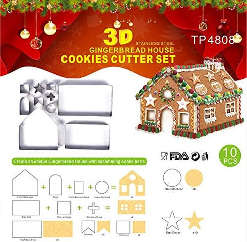 8 Pieces 3D Christmas Snowman Cookie Cutters Stainless Steel Cartoon Biscuit Cutters for Holiday DIY Baking Cake Fondant Sugarcraft Muffin Pastry ...
