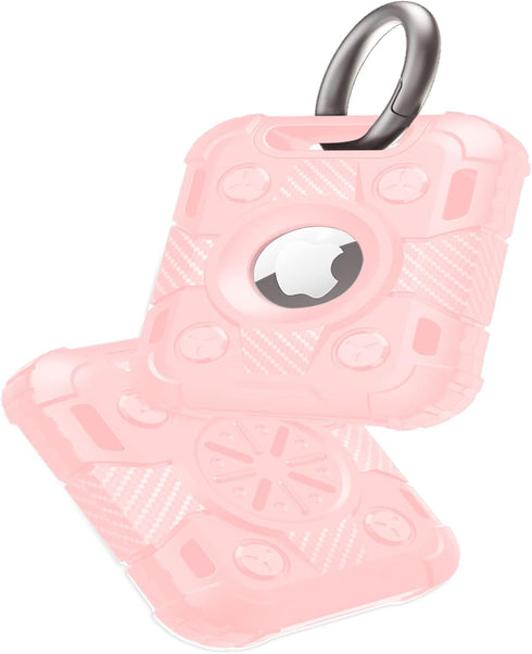 AirTag Case with Keychain, Cool Armor Rugged Shockproof AirTag Holder, Hard PC Anti-Scratch Air Tag Case Cover Tracker Key Ring Dog Collar AirTag ...