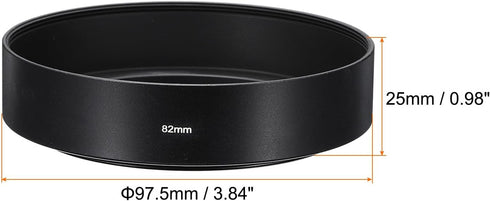 PATIKIL 82mm Lens Hood, Standard Focus Frosted Surface Anti-reflective Inside Hood for Camera Lens, Black for Nikon, for Fujifilm, for Pentax, for...