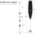 Premium Electric Milk Frother - Handheld Foam Maker for Coffee, Lattes, Cappuccino, Frappe, Matcha, Hot Chocolate - Durable Hand Mixer, Electric W...