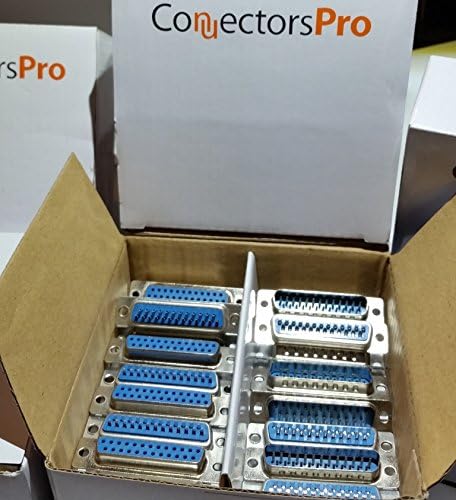 Pc Accessories 10 Pairs DB25 Male and Female D-Sub 25P Solder Type Connector, 20-Pack (10 Male + 10 Female)...