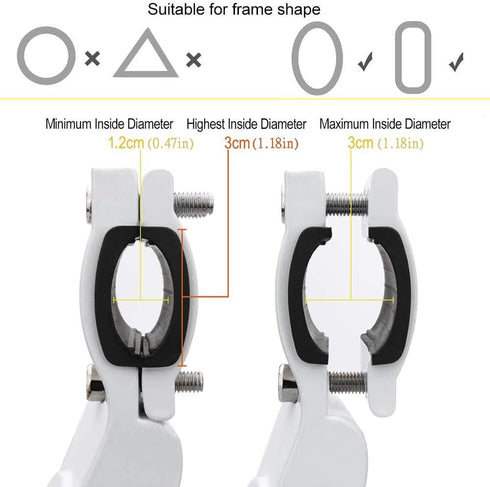 Bicycle Adjustable Aluminium Alloy Bike Bicycle Kickstand Side Kickstand Fit for 22" 24" 26"- White...