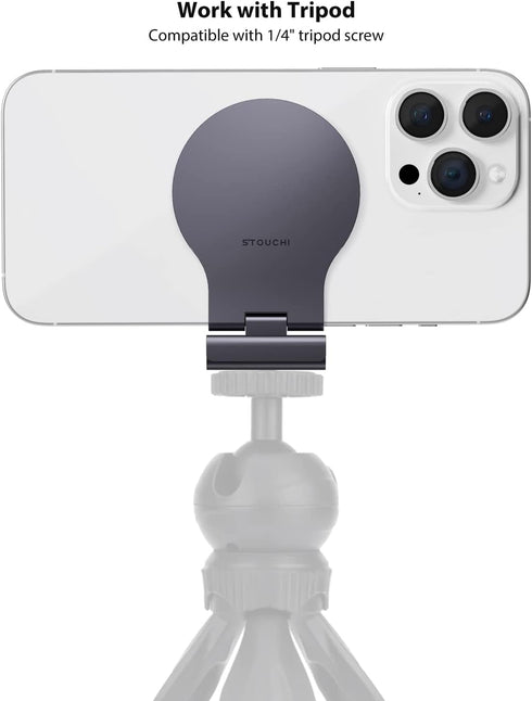 Stouchi Continuity Camera Mount for Desktop Monitor, iMac Compatible iPhone Webcam Mount with Mag-Safe for Mac Desktops and Displays, Apple TV 4K...