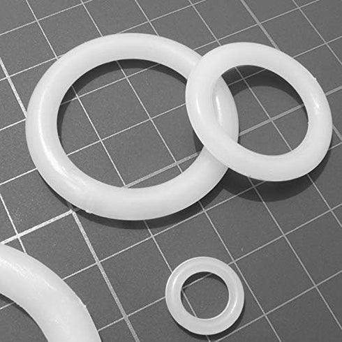 Plastic O Rings 15Pack 1" DIY Crochet Ring Circle Hook Craft Tool Accessory for Handbag Car Seat Manual Handbag Material Plastic Ring Hook Café Cu...