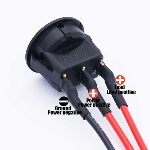 Twidec/8Pcs SPST Round Dot Lighted Rocker Switch Toggle Control for Car Or Boat 20A 12V DC On/Off 4 Colors LED Light with Pre-soldered Wires KCD2-...