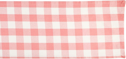 DII Buffalo Check Collection, Classic Farmhouse Table Runner, 14x108, Pink & White...