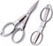 2 Pieces Stainless Steel Scissors Anti-Rust Folding Scissors Glasses-Shaped Mini Shear for Home and Travel Use...