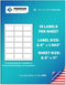 Premium Label Supply White Sticker Rectangle Labels – 2.5” x 1.563" – Laser/Inkjet Compatible – (18 Labels/Sheet), 25 Sheets – 450 Total Adhesive ...
