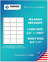Premium Label Supply White Sticker Rectangle Labels – 2.5” x 1.563" – Laser/Inkjet Compatible – (18 Labels/Sheet), 25 Sheets – 450 Total Adhesive ...