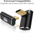 AuviPal USB C 90 Degree Adapter (Two Styles), 100W USB C Male to USB C Female Right Angle Extender Connector for Steam Deck, Meta Quest, MacBook, ...