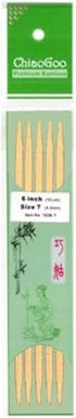 ChiaoGoo Double Point 6 inch (15cm) Bamboo Natural Knitting Needle Size US 1.5 (2.5mm) 1016-1.5...