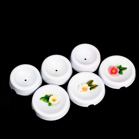 Set of 12 Fondant Forming Cups Button Shaped Drying Holder Sugar Flower Fondant Gumpaste Chocolate Forming Shaping Mold Cake Decorating Tools by E...