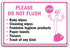 Restroom Reminder Metal Sign 12x8" Playful Toilet Mascot 'Do Not Flush' List - Pink Durable Bathroom Signage for Septic Tank Safety - Educational ...