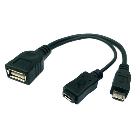 chenyang Micro USB Male to USB 2.0 Female OTG Cable with Micro USB Auxiliary Power Supply(can only Charge External Devices)...