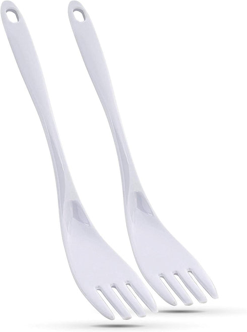 Ram-Pro Melamine Utensil White Fork Heavy Duty Kitchen Dinner Cutlery Cake Pastry Salad Flatware Table Forks for Home Kitchen or Restaurant Pack o...