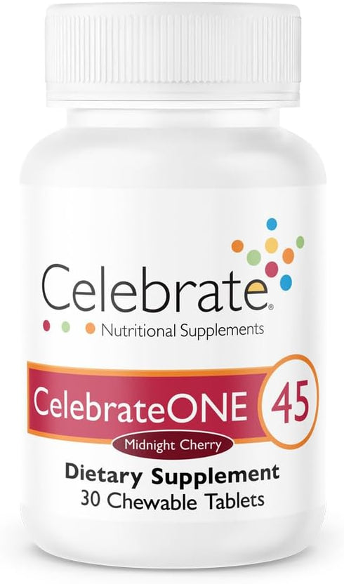 Celebrate Vitamins CelebrateONE 45 One A Day Bariatric Multivitamin with Iron Chewables, 45 mg Iron, Midnight Cherry, 30 count...