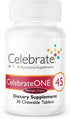 Celebrate Vitamins CelebrateONE 45 One A Day Bariatric Multivitamin with Iron Chewables, 45 mg Iron, Midnight Cherry, 30 count...