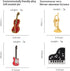 4pcs Guitar Violin Enamel Pins Cute Brooches Concert Metal Enamel Pins For Women Kids Friends for Clothes Hat Backpacks Jackets Shirt Decoration...