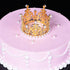 JANOU Crown Tiara Cake Topper Crystal Pearl Children Hair Ornaments for Wedding Birthday Party Cake Decoration (Gold)...