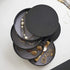 Jewelry Organizer Small Jewelry Storage Box 4-Layer Rotating Travel Jewelry Tray Holder for Women Bracelets Rings Bracelets Earrings (Black)...