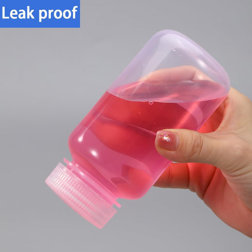 8.4 oz Wide Mouth Lab Reagent Bottle, Laboratory Grade Chemical Container, Sealed Leak-proof Clear PP Bottle, Pill Bottle, Water Sample Bottle(2 P...