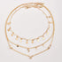 Chargances Bohemia Moon and Stars Necklace for Women Gold Laying Choker Necklace for Weeding Dating Prom Festival Delicate stars Moon Crescent Jew...