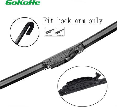 22" + 19" OEM Quality Premium Windshield Wiper Blades for Cadillac CTS 2008-2014 Chevrolet Colorado 2004-2012 GMC Canyon 2004-2012 Mazda CX-3 2016...