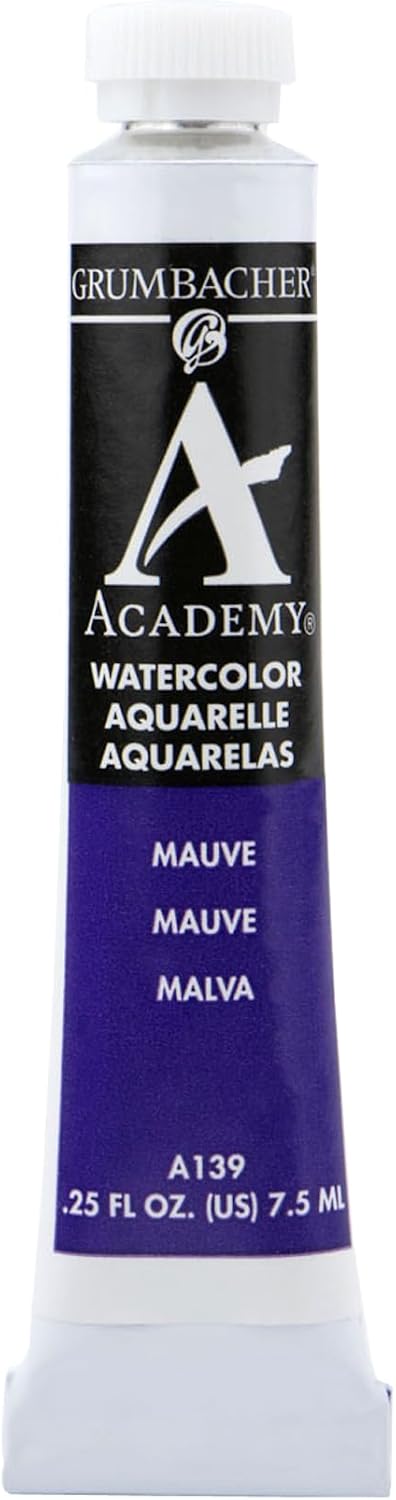 Grumbacher Academy Watercolor Paint, 7.5ml/0.25 Ounce, Mauve (A139)...